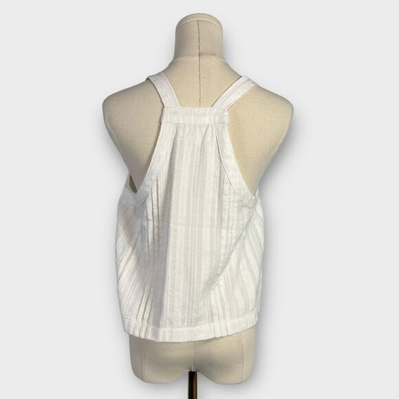 Anthropologie White Cotton Button Front Tank Size Small - Picture 2 of 6